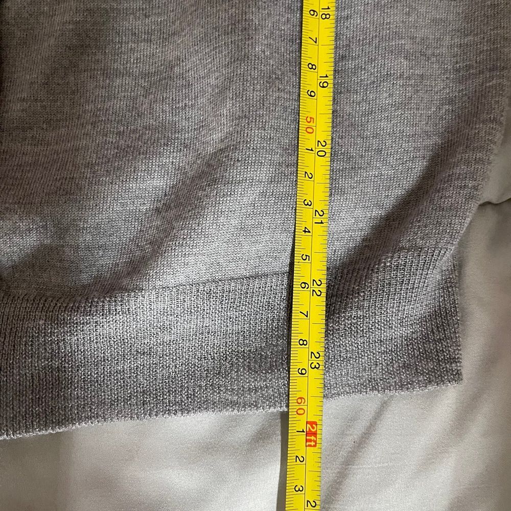 J. Crew Gray Ruffle-Front Cardigan - Picture 8 of 9